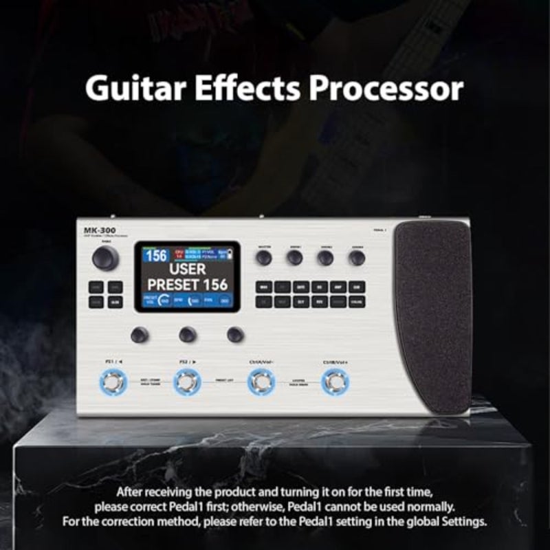 M VAVE Guitar Effects Processor, 120 AMP Drum Machine, Portable Guitar Multi-Effects Processor Pedal, 4 Switch Control System and a 3.5Inch Screen - Image 2