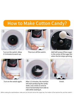 SYOSI Mini Cotton Candy Machine for Kids, Includes Sugar Scoop and Sticks, for Birthdays, Parties, and Home Use  - Image 4