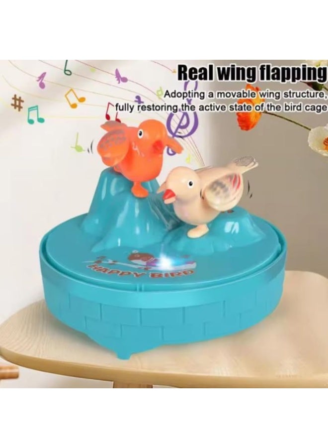 DAT Voice Control Induction Birdcage Toy with Singing & Flapping Birds – Sound Activated, LED Lights, Battery Operated – Kids Musical Interactive Toy (20cm Height, Multiple Colors) - Image 5