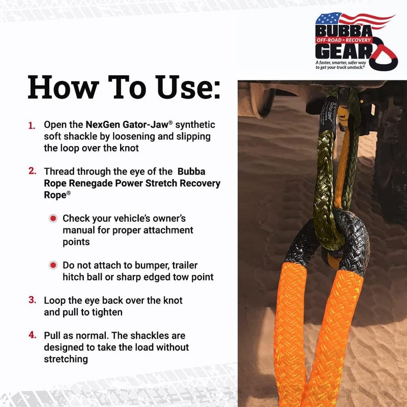 Bubba Rope Heavy-Duty Off-Road Recovery Gear Set - Image 5