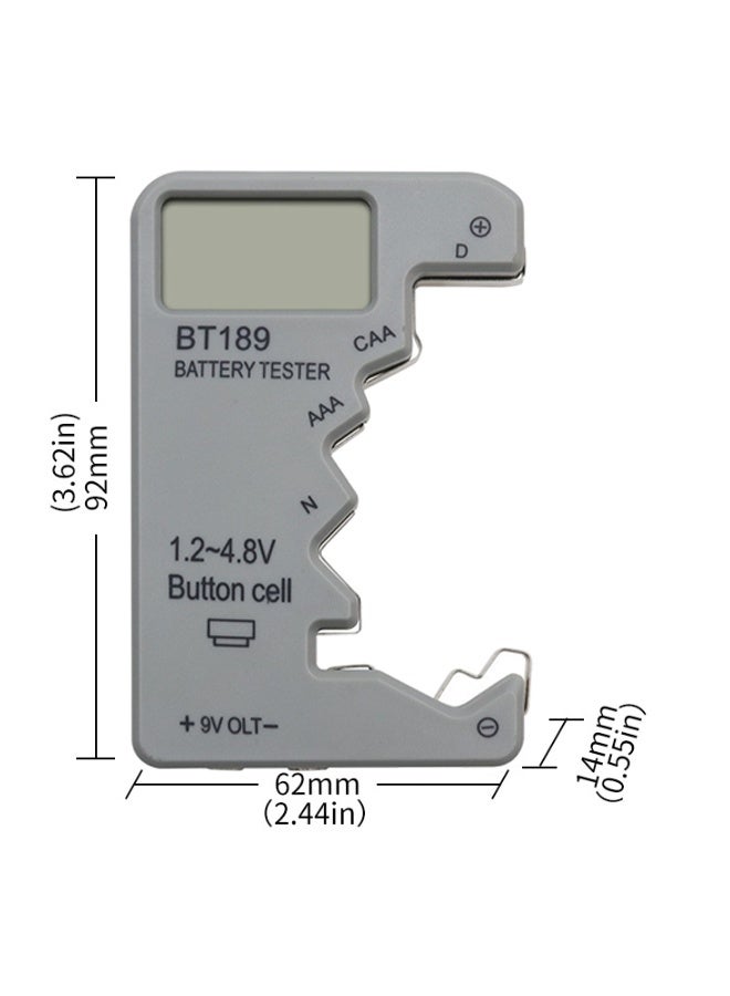 Digital Battery Tester LCD Display AA/AAA/9V/1.5V Button Cell Battery Capacity Check Detector Capacitance Diagnostic Tool - Image 5