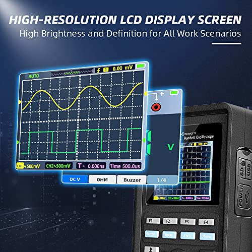 Hantek 2C42 Handheld Oscilloscope Multimeter 2 in 1 Multifunction Tester 2CH+DMM 40MHz Scope - Image 3