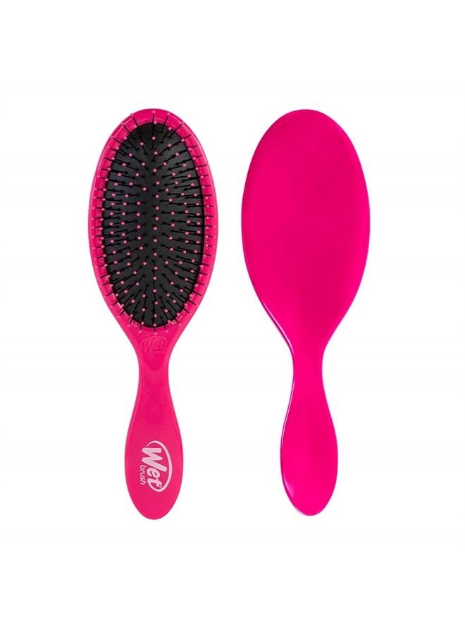 Wet Brush فرشاة شعر أصلية لفك التشابك - وردي لامع - شعيرات IntelliFlex فائقة النعومة الحصرية - انزلق عبر التشابكات بسهولة لجميع أنواع الشعر - للنساء والرجال، الشعر الرطب والجاف - Image 2