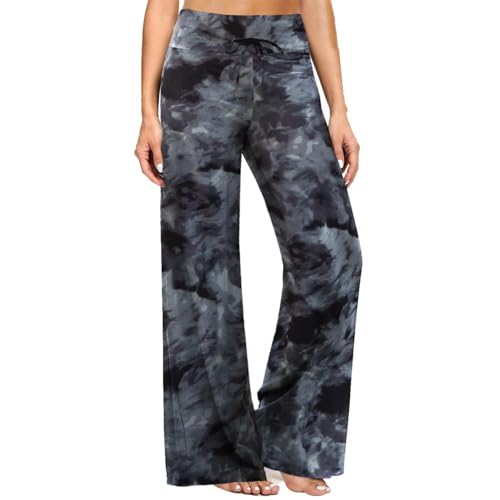 ZOOSIXX Soft Black Pajama Pants for Women, Wide Leg Comfy Casual Lounge Yoga Capri Pants 22'' / 30'' - Image 1