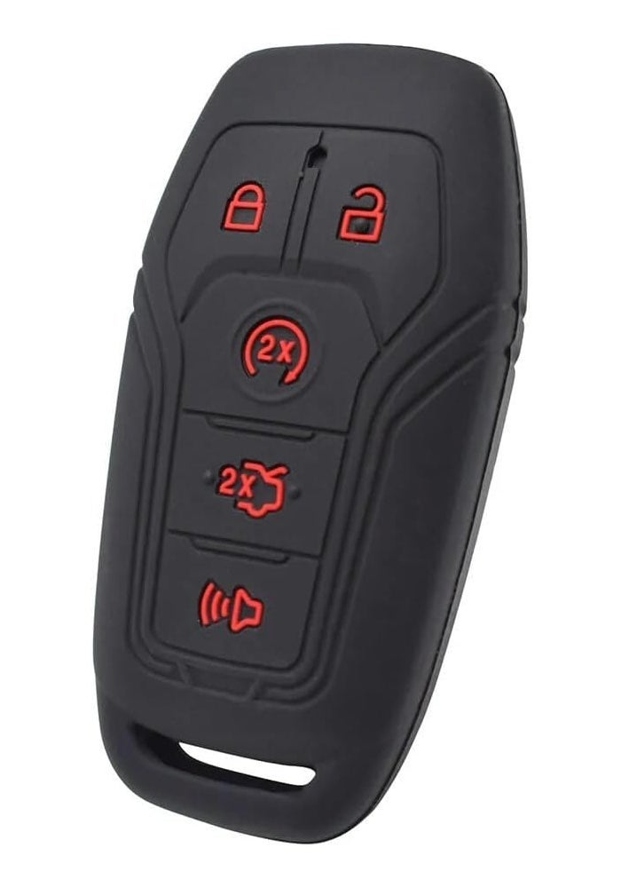 QASULER 5 Button Silicone Car Key Case Cover - Image 4