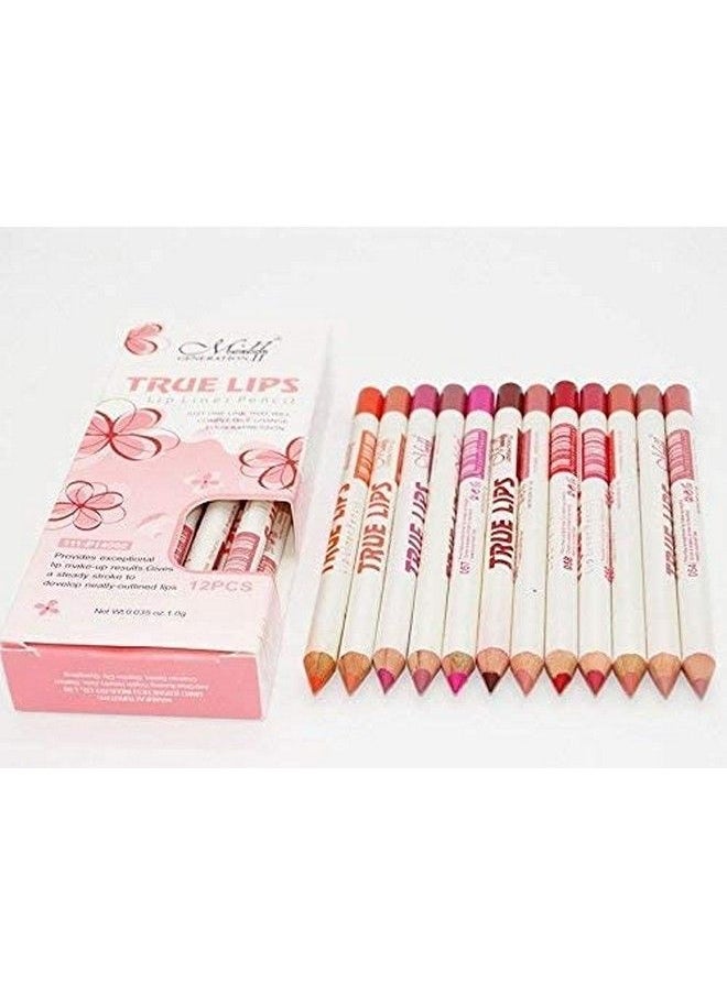 Me Now - True Lips Lip Liner Pencil Velvet Finish (Set Of 12) Multicolor - Image 1