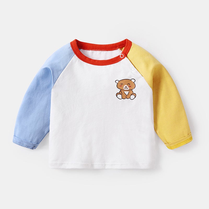 Baby Long Sleeve T-Shirt Cotton Baby Jacket Spring Children's Base Shirt Men's Spring and Autumn Girls' Clothes Newborn Spring Clothes - Image 4