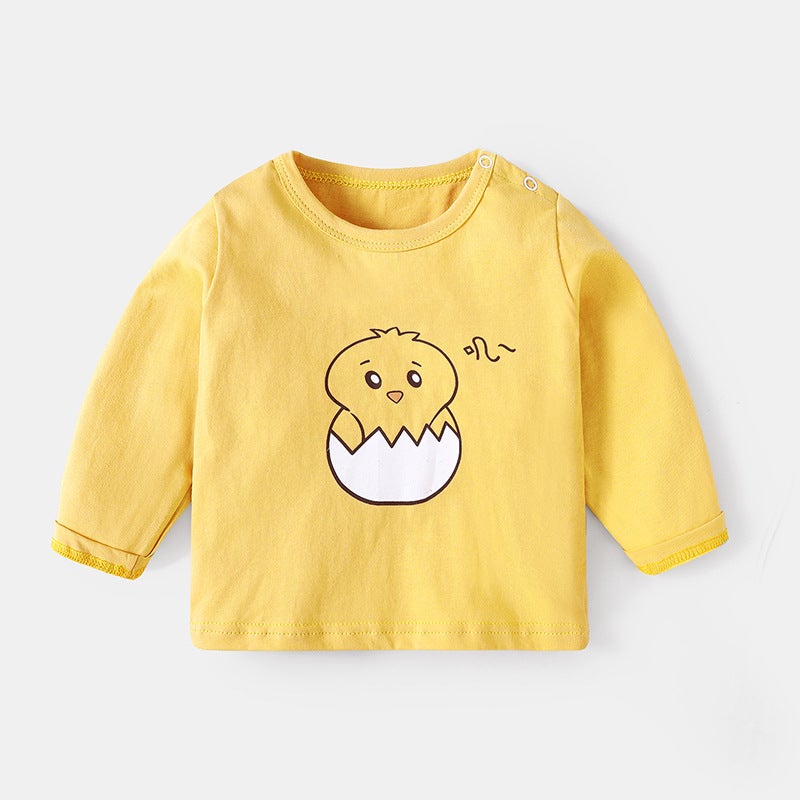 Baby Long Sleeve T-Shirt Cotton Baby Jacket Spring Children's Base Shirt Men's Spring and Autumn Girls' Clothes Newborn Spring Clothes - Image 5