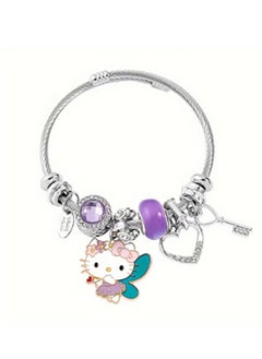 Sanrio Sanrio series Hello Kitty adjustable creative bead combination bracelet bracelet, classic cartoon design jewelry, suitable for girls of all ages  - Image 2