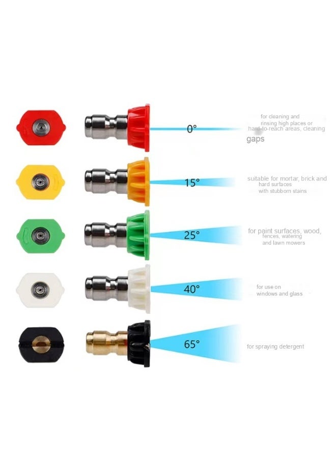 غسالة ضغط عالي مع زجاجة فوم PA، مسدس رش سريع 1/4، مجموعة كاملة لرش السيارات المنزلية - Image 2