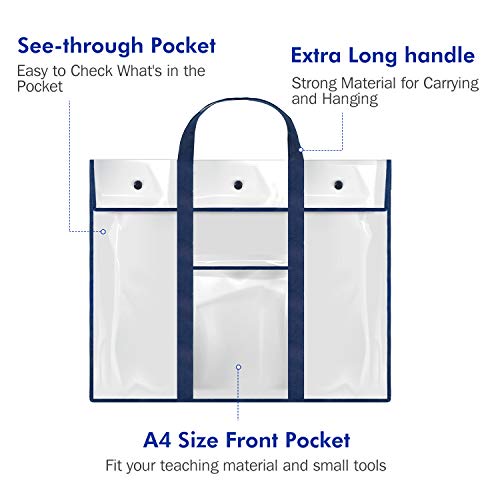 GAMENOTE 3 Pack Large Poster Storage Bag (31.5"×25.5") Bulletin Board Holder Art Portfolio Container for Teachers Classroom Organization for Anchor Chart Paper for Kids Artwork - Image 5