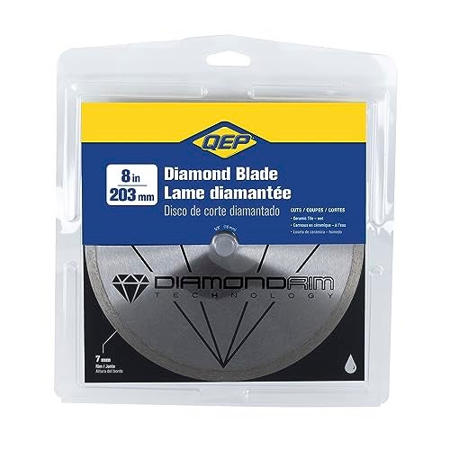 QEP 8" Continuous Rim Diamond Blade - For Wet Cutting of Ceramic Tile - Image 4