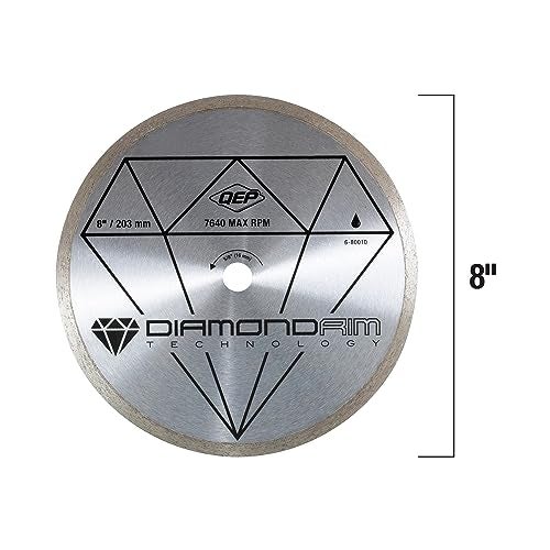 QEP 8" Continuous Rim Diamond Blade - For Wet Cutting of Ceramic Tile - Image 3