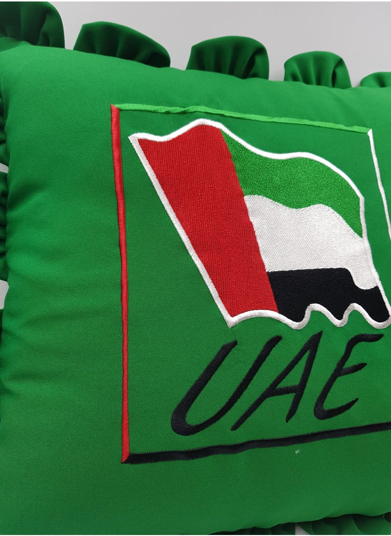 Passion District - UAE Flag Cushion (Green) 40*40 cm - Image 1