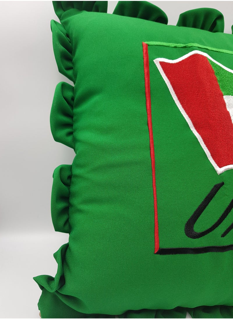 Passion District - UAE Flag Cushion (Green) 40*40 cm - Image 1