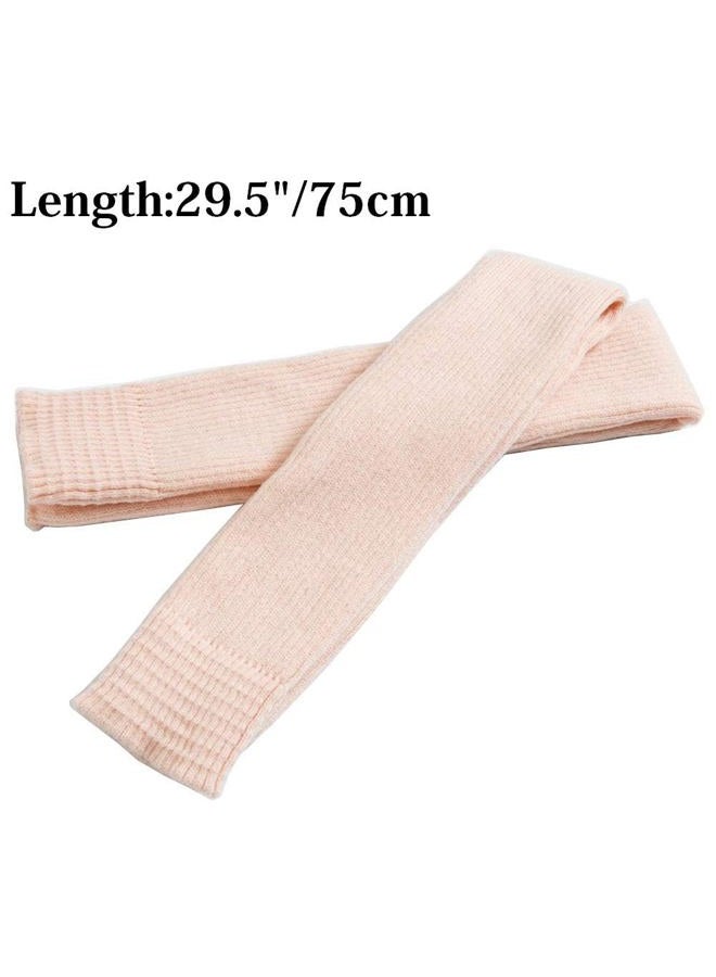 Chung Women's Over Knee Thigh High Warm Leg Warmers Stirrup Thermal 80s Long Socks Yoga Ballet Dance,Ballet Pink - Image 2