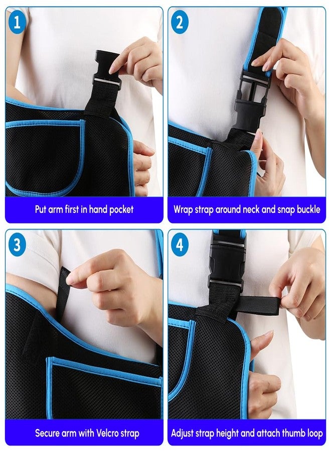 CareVego Arm Sling Pouch Belt with Adjustable Shoulder Strap for Fracture, Sprain & Dislocation Pain Relief | Forearm, Elbow & Wrist Support | Lightweight, Breathable Orthopedic Arm Brace Immobilizer for Men & Women - Image 3