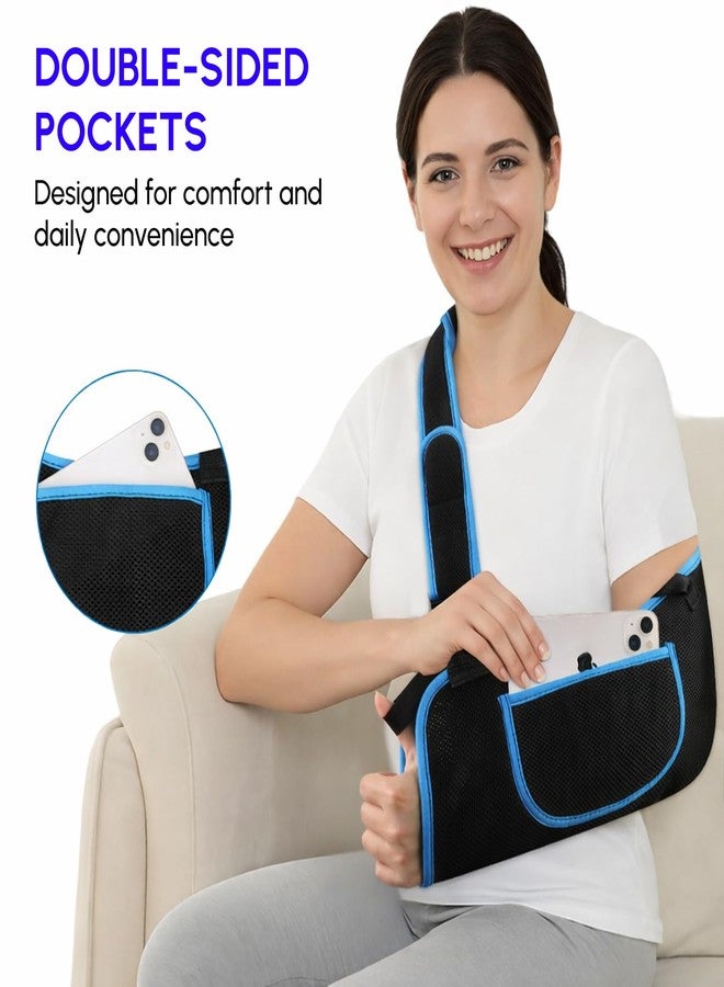 CareVego Arm Sling Pouch Belt with Adjustable Shoulder Strap for Fracture, Sprain & Dislocation Pain Relief | Forearm, Elbow & Wrist Support | Lightweight, Breathable Orthopedic Arm Brace Immobilizer for Men & Women - Image 2