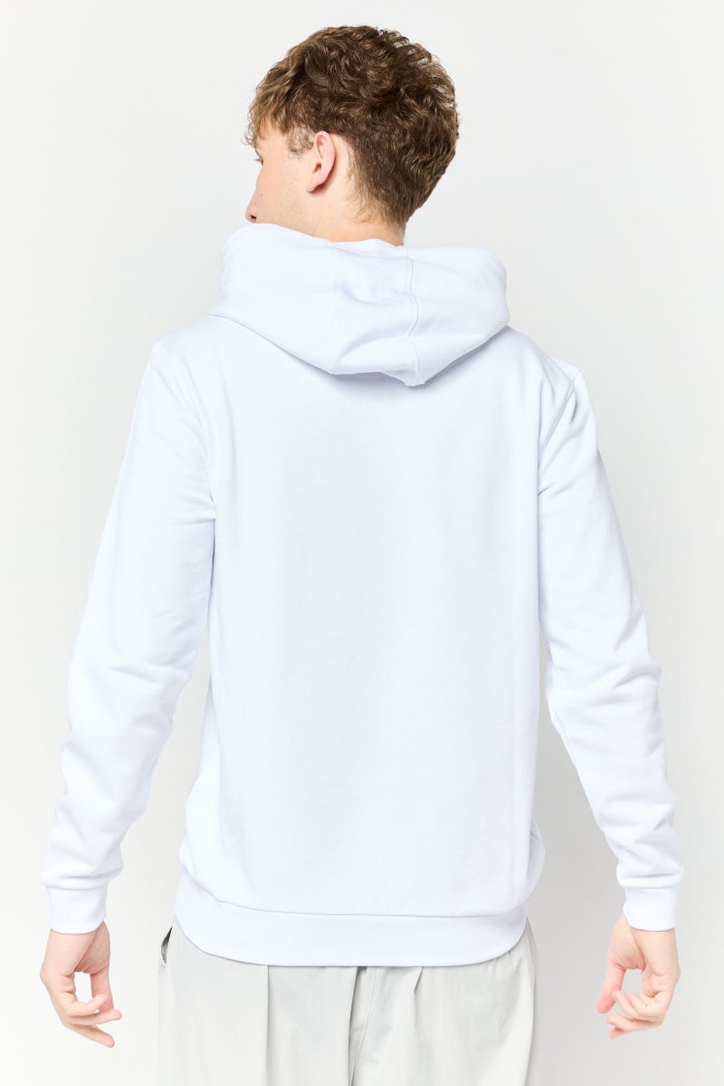 LAMBORGHINI Men Brand Logo Long Sleeve Hoodie, White  - Image 4
