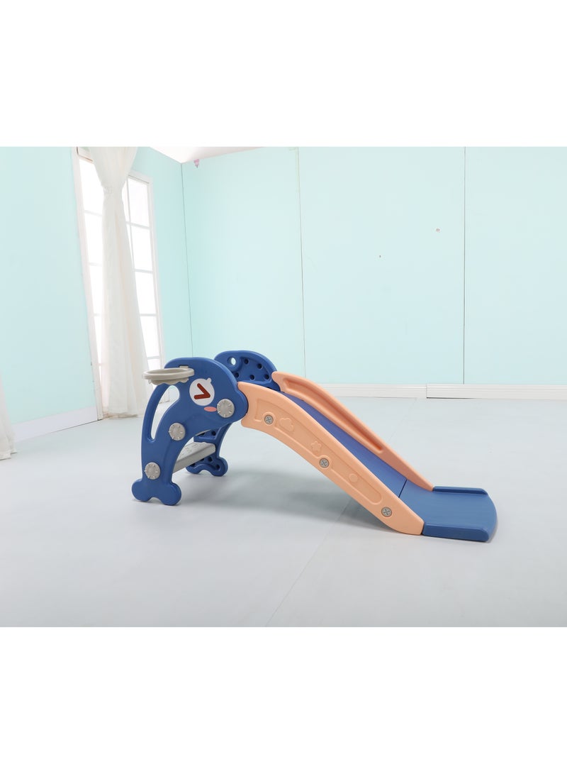 فول جوي زحليقه اطفال مع طوق كرة السلة  2 في 1 ، زحليقه للأطفال الصغار الأولاد والبنات المتسلقين، ألعاب داخلية وخارجية - Image 3