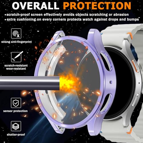 RICHONE [10Pack] 44mm for Samsung Galaxy Watch 7 44mm Screen Protector Case, Soft TPU Protective Bumper Full Protection Face Cover, Galaxy Watch7 44MM Guard Frame Accessories for Women Men (SM-L310) - Image 3