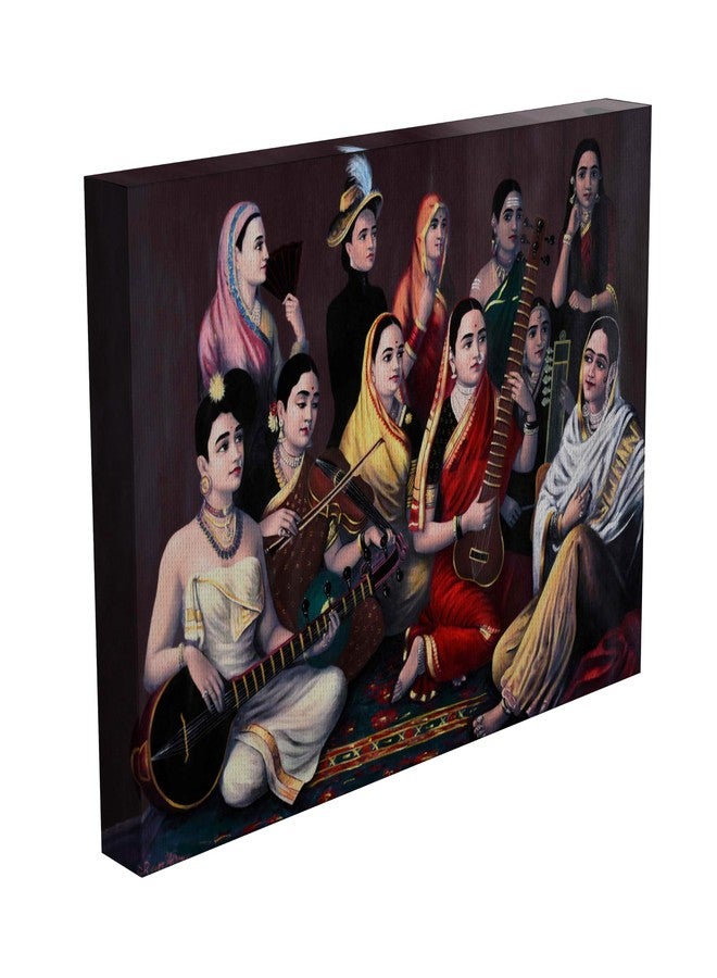 Inephos Cotton and Wood Raja Ravi Varma Framed Painting, White, Abstract, 85 x 55 cm - Image 2