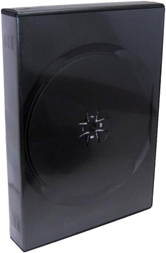 Maxtek Black 8 Disc DVD Cases with 3 Flip Trays and Outter Clear Sleeve 20 Pcs Pack - Image 2