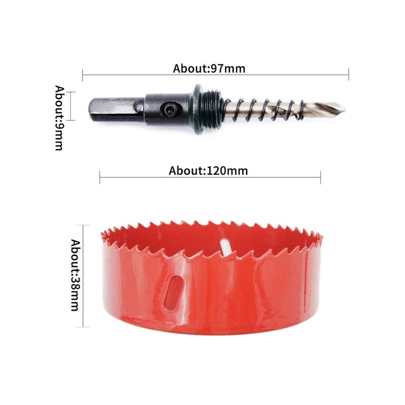 Laiwei 120mm Hole Saw, Hole Cutter, Drilling Tool for Drilling Wood,Aluminum Profile,PVC and Other Materials,Round Knife (4-3/4"(120mm)) - Image 3