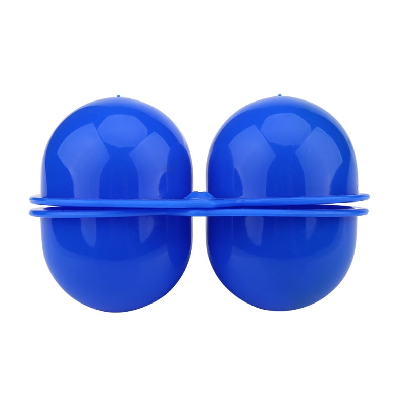 Portable Egg Container: Blue ABS Non-Toxic Material - 2-Egg Separate Case Design, Lightweight Egg Carrier for Outdoor Picnic Camping Barbecue - Image 4