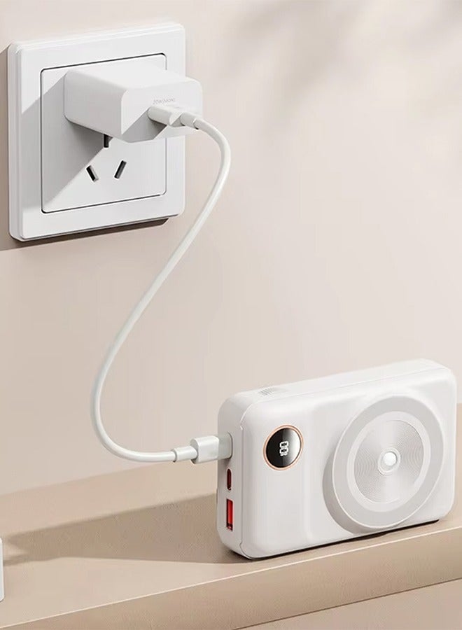 KALIO بنك طاقة شحن سريع 20000 مللي أمبير ماغسيف 66 واط لأجهزة لايتنينغ و Type-C، الهواتف المحمولة، الأجهزة اللوحية / أبيض - Image 5