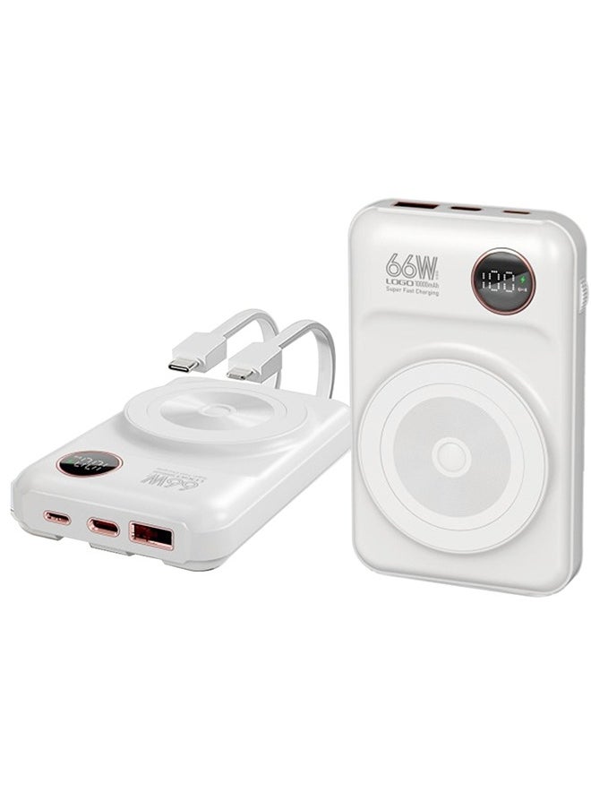KALIO - 2Packs Power Bank Fast Charging 20000mAh MagSafe 66W for Lightning and Type-C Devices, Mobile Phones, Tablets / White - Image 1