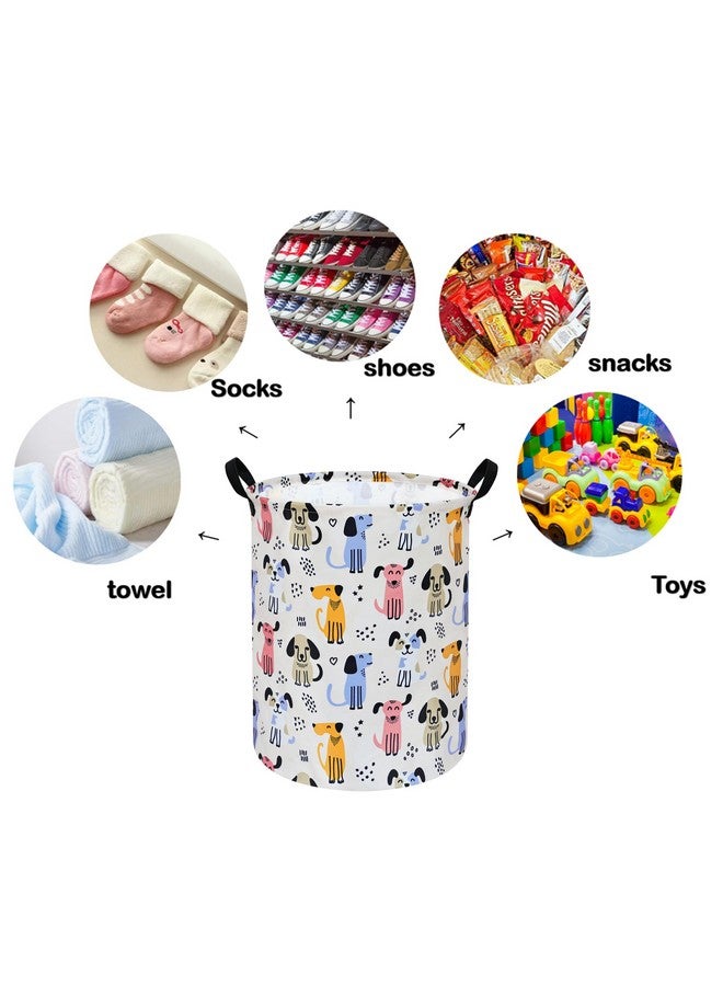 DUYIY Round Laundry Hamper Storage Basket Laundry Organizer Hamper Storage Bins Clothes and Toys Box Nursery Hamper Gift Basket For Kids with Handles - Image 3