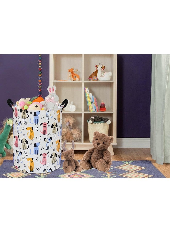 DUYIY Round Laundry Hamper Storage Basket Laundry Organizer Hamper Storage Bins Clothes and Toys Box Nursery Hamper Gift Basket For Kids with Handles - Image 5