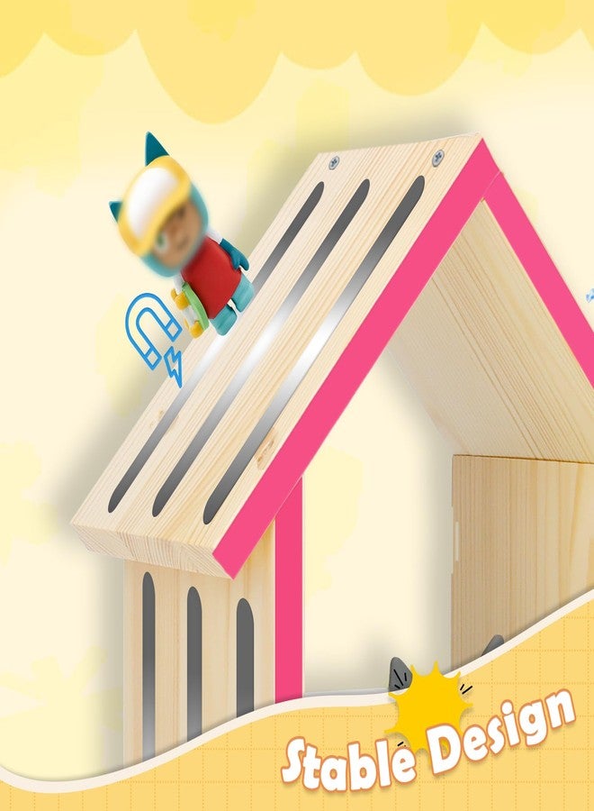 Taladad for Tonie Shelf,Tonies Storage for Creative Tonie Box 1 Toniebox 2 Magnetic Shelf for Tonie Figures,Characters,Wooden for Kids (Natural) - Image 2