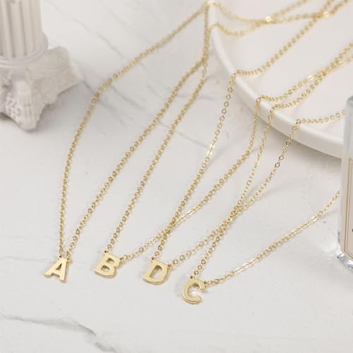 MIDEEO Initial Necklaces for Women, Dainty Letter Necklace Personalized Tiny Initial Pendant Necklace Monogram Cute Letter Name Choker Necklaces Christmas Gift - Image 5