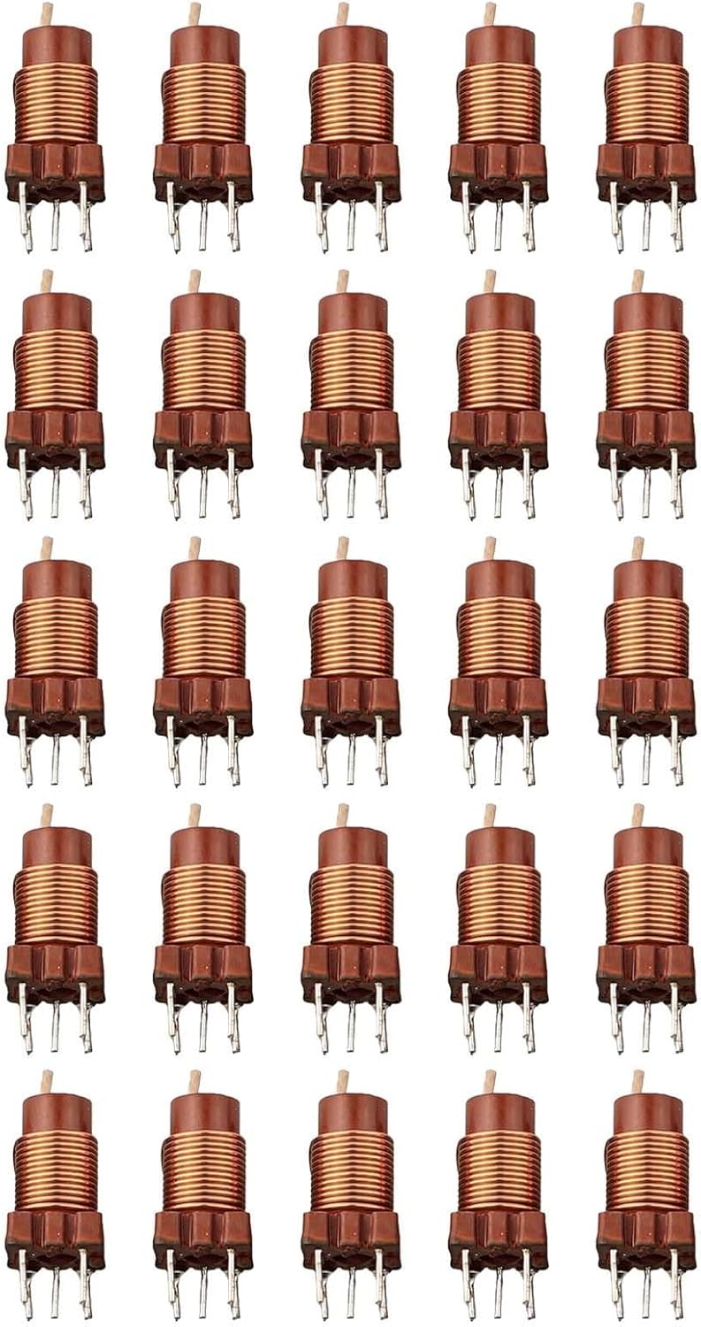 Adjustable High-Frequency Ferrite Core Inductor 0.6uH-1.7uH 12T for Electronic Components Computers Hard Drives Audio Equipment Fax Copiers Machines 20-Pack - Image 1