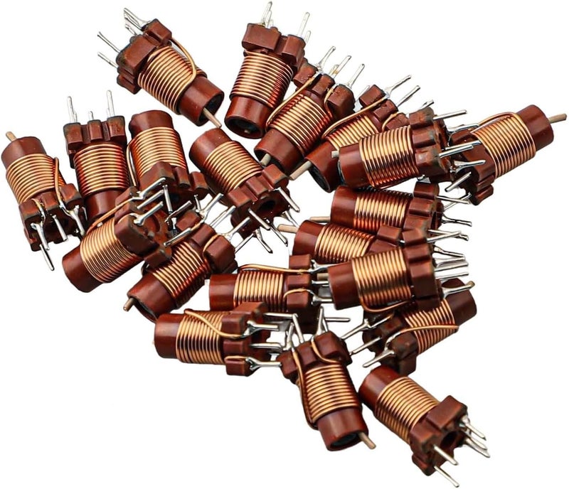 Adjustable High-Frequency Ferrite Core Inductor 0.6uH-1.7uH 12T for Electronic Components Computers Hard Drives Audio Equipment Fax Copiers Machines 20-Pack - Image 2