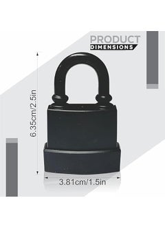 Vroxy Vroxy HeavyDuty Waterproof Padlock Waterproof and AntiTheft Outdoor Padlock for Gates Fences Sheds Garages Office Garden Gym 1Pcs 45mm with 3 Keys  - Image 3