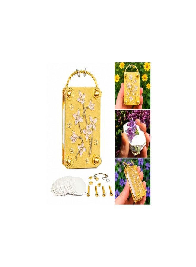 SMORBRID Micro Flower Press Plants Art & Crafts Metal Flowers Pressing, Microwave Flower Press, DIY Pressed Plant Preservation Kit Art for Arts and Crafts Lovers Gifts (Bluet) - Image 1