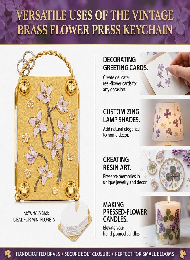 SMORBRID Micro Flower Press Plants Art & Crafts Metal Flowers Pressing, Microwave Flower Press, DIY Pressed Plant Preservation Kit Art for Arts and Crafts Lovers Gifts (Bluet) - Image 4
