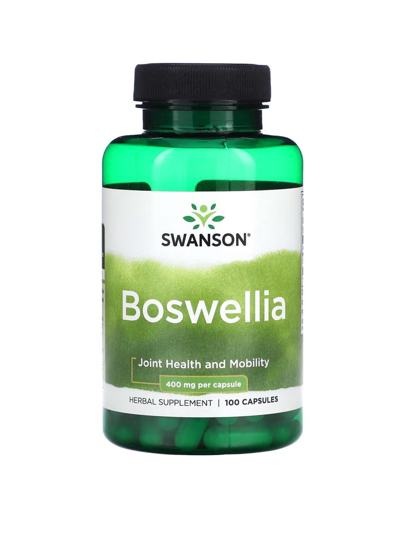 سوانسون Boswellia Herbal Supplement Supports Joint Integrity, Movement and Flexibility - 400 mg 100 Capsules