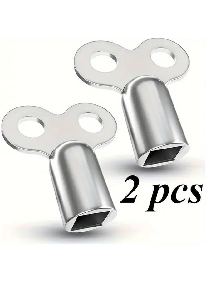 2pcs Silvery Zinc Alloy Radiator Leak Keys EU Standard Plumbing Heating Ventilation - Image 4