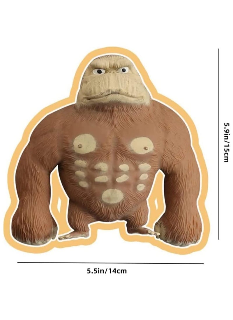 Eworld Pack of 2 Stretchable Gorilla Stress Relief Toy for Kids and Adults, Soft, Durable and Sensory Friendly Squeeze Decompression Toy for Anxiety, Autism and Relaxation, Perfect Gift for Birthdays, Christmas and Special Occasions  - Image 2