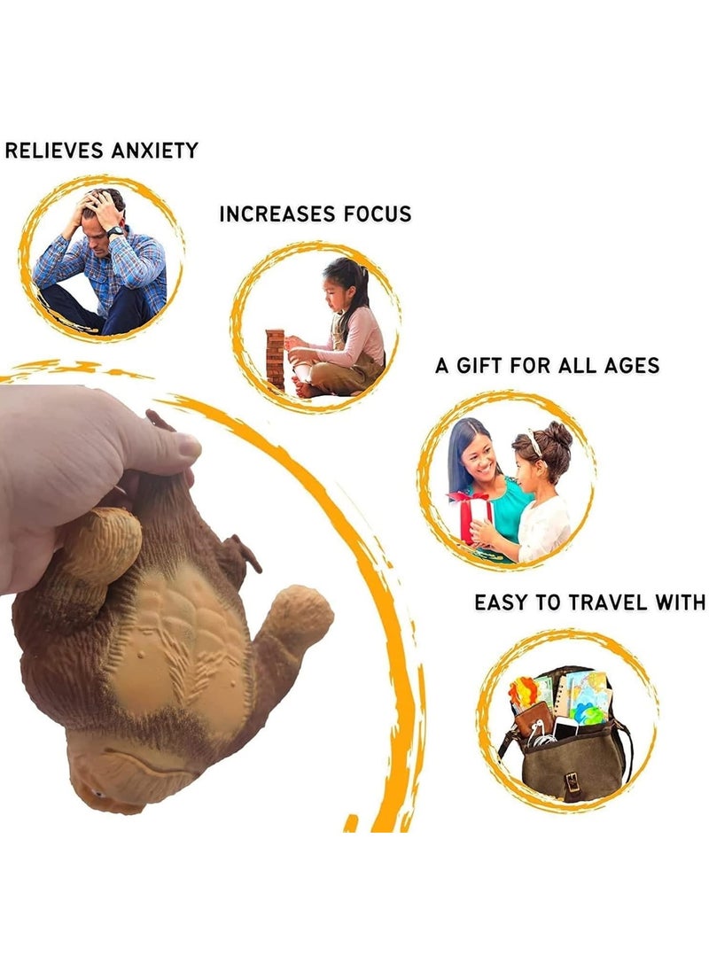 Eworld Pack of 2 Stretchable Gorilla Stress Relief Toy for Kids and Adults, Soft, Durable and Sensory Friendly Squeeze Decompression Toy for Anxiety, Autism and Relaxation, Perfect Gift for Birthdays, Christmas and Special Occasions  - Image 5