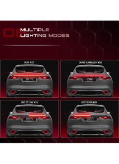 WINCA Universal Carbon Fiber Led Spoiler Lights Turn Signal Brak Warning Stop Tail Lamp Car External Light Strip For Modified Vehicle  - Image 4