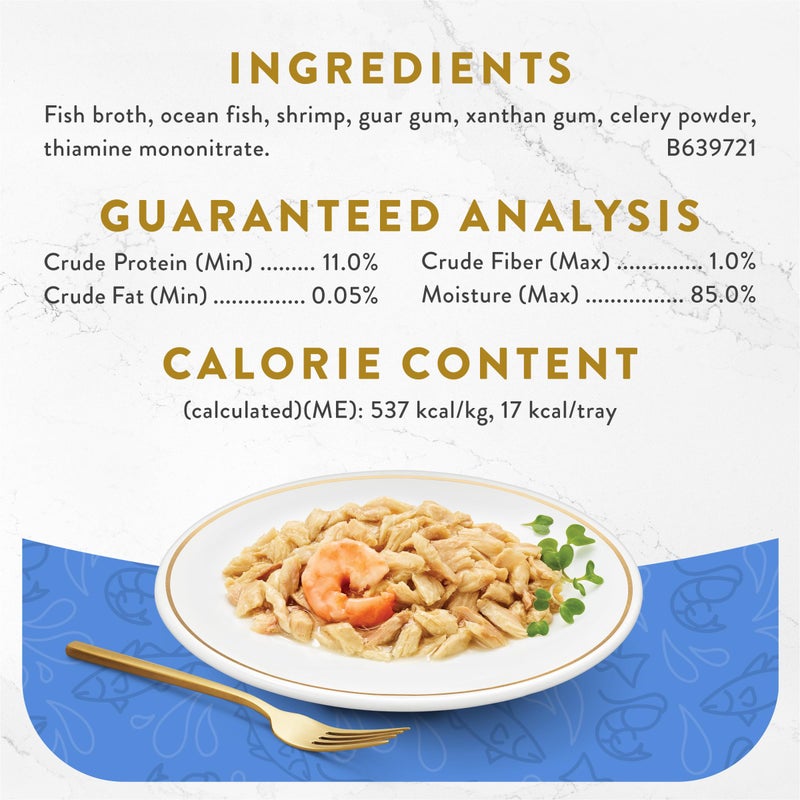 Fancy Feast Purina Fancy Feast Lickable Appetizers Grain Free Wet Cat Food Topper Ocean Fish Appetizer with a Shrimp Cat Food Topper - (Pack of 10) 1.1 oz. Trays - Image 5