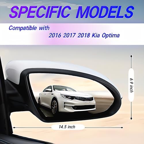 VMDCcdz Left Driver Side Mirror Compatible with 2016 2017 2018 Kia Optima Rear View Mirror With In-housing Signal Light, Manual Folding Power Glass Non-Heated Paintable - Image 3