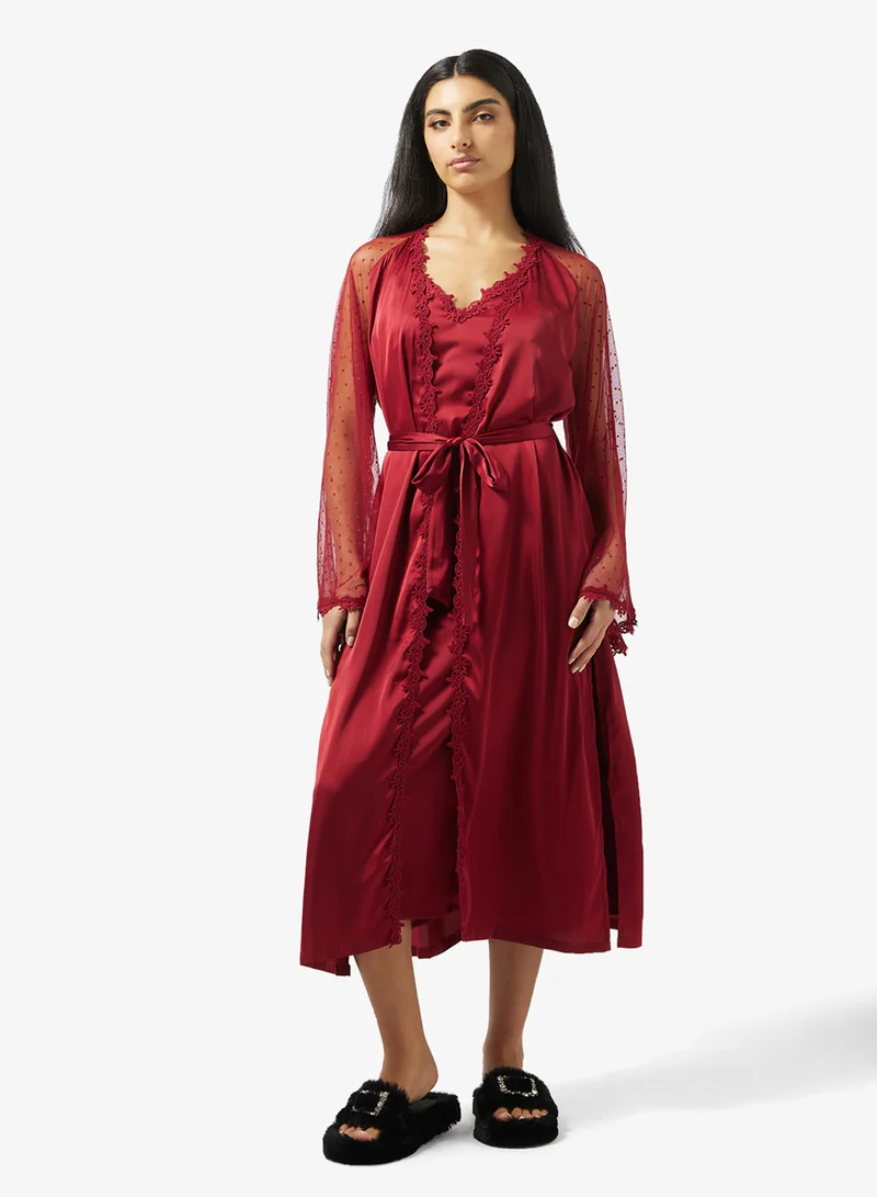 Ella  Night Dress With Sheer Robe for Women | Best Price UAE