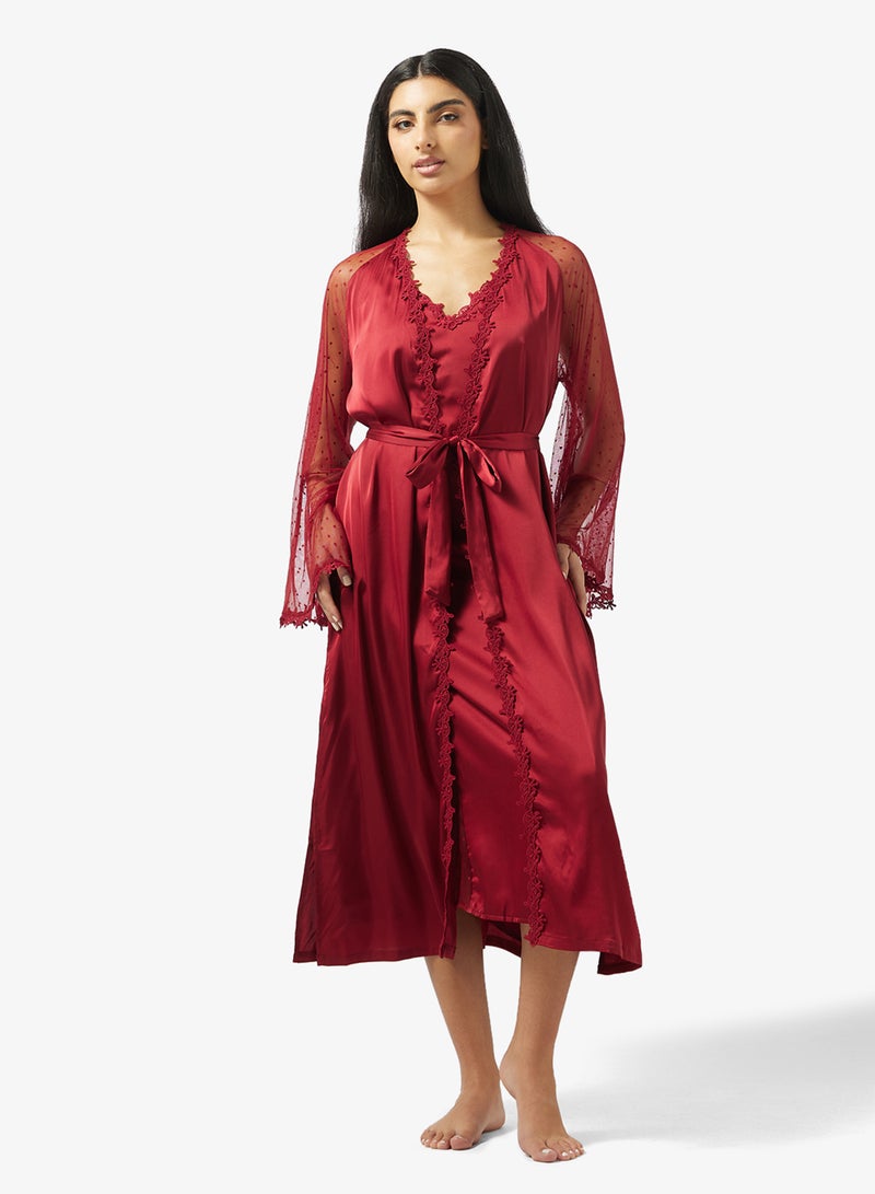 ELLA Night Dress With Sheer Robe - Image 1