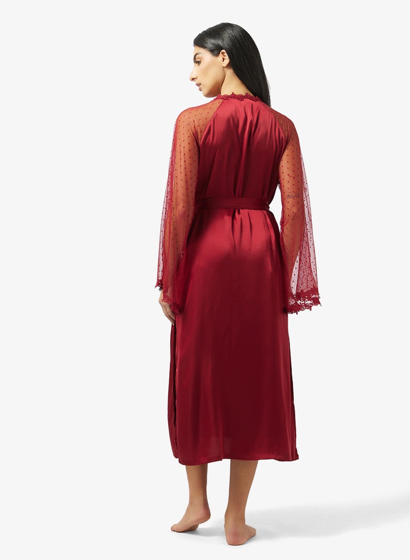 ELLA Night Dress With Sheer Robe - Image 2